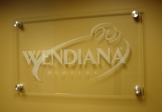 Etched Glass Sign